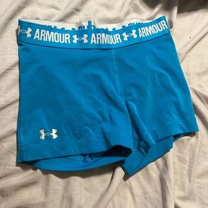 blue under armour spandex